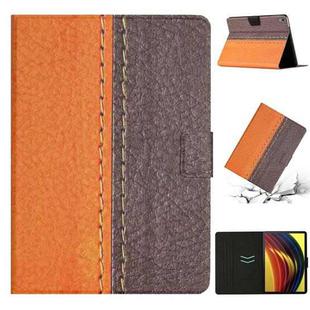 For Lenovo Tab P11 Stitching Solid Color Smart Leather Tablet Case(Orange)