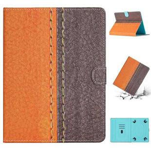 For 7 inch Tablet Stitching Solid Color Leather Tablet Case(Orange)