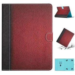 For 7 inch Tablet Stitching Solid Color Leather Tablet Case(Red)