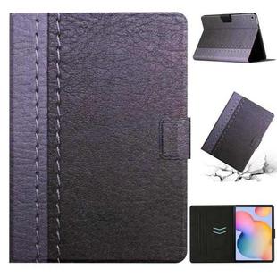 For Samsung Galaxy Tab S6 Lite P610 Stitching Solid Color Leather Tablet Case(Grey)