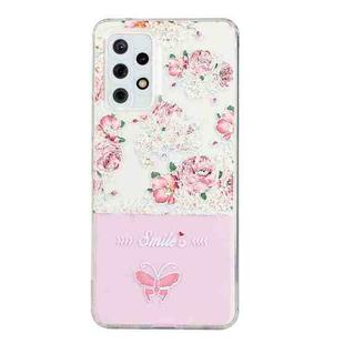 For Samsung Galaxy A52 4G / 5G Bronzing Butterfly Flower Phone Case(Peony)