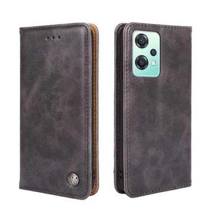 For OnePlus Nord CE 2 Lite 5G Non-Magnetic Retro Texture Horizontal Flip Leather Phone Case(Grey)