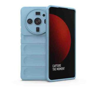 For Xiaomi 12S Ultra Magic Shield TPU + Flannel Phone Case(Light Blue)