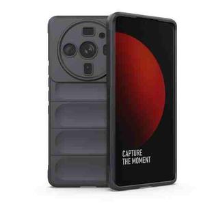 For Xiaomi 12S Ultra Magic Shield TPU + Flannel Phone Case(Dark Grey)