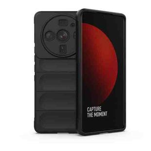 For Xiaomi 12S Ultra Magic Shield TPU + Flannel Phone Case(Black)