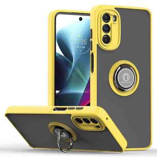 For Motorola Moto G 5G 2022 Q Shadow 1 Series TPU and PC Phone Case(Yellow)