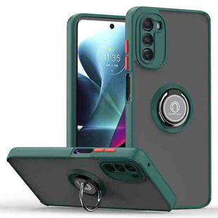 For Motorola Moto G 5G 2022 Q Shadow 1 Series TPU and PC Phone Case(Dark Green)