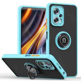 For Xiaomi Poco X4 GT Q Shadow 1 Series TPU and PC Phone Case(Sky Blue)