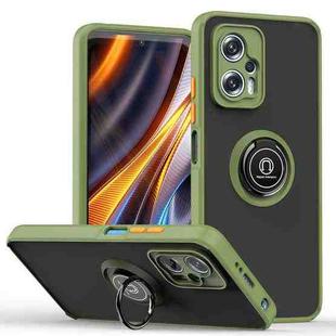 For Xiaomi Poco X4 GT Q Shadow 1 Series TPU and PC Phone Case(Army Green)