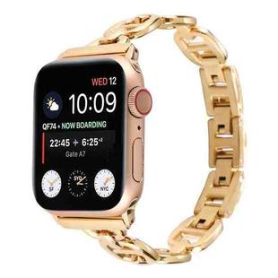 Steel Watch Band For Apple Watch Ultra 49mm / Series 8&7 45mm / SE 2&6&SE&5&4 44mm / 3&2&1 42mm(Gold)