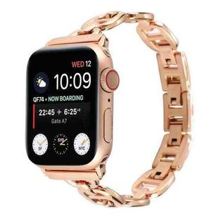 Steel Watch Band For Apple Watch Series 8&7 41mm / SE 2&6&SE&5&4 40mm / 3&2&1 38mm(Rose Gold)