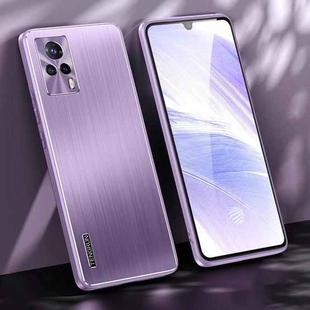 For vivo S9e Brushed Texture Shockproof Phone Case(Light Purple)
