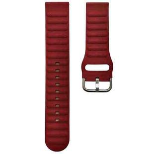 18mm Universal Single Color Silicone Watch Band(Wine Red)