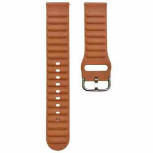 20mm Universal Single Color Silicone Watch Band(Camel)