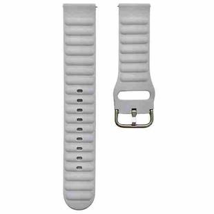 20mm Universal Single Color Silicone Watch Band(Grey)