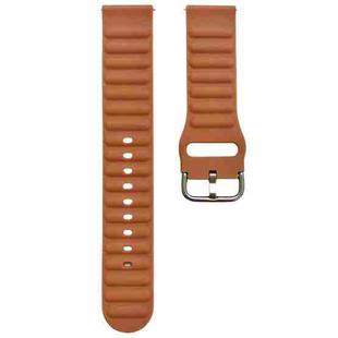 22mm Universal Single Color Silicone Watch Band(Camel)