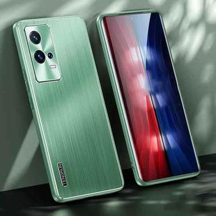 For vivo iQOO 8 Pro Brushed Texture Shockproof Phone Case(Matcha Green)