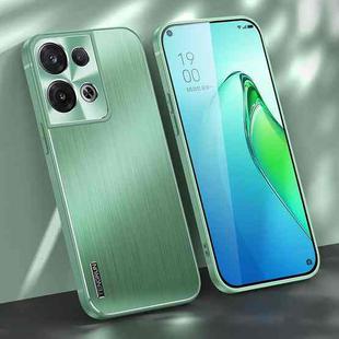 For OPPO Reno8 Brushed Texture Shockproof Phone Case(Matcha Green)