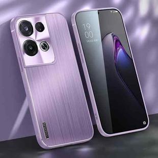 For OPPO Reno8 Pro+ Brushed Texture Shockproof Phone Case(Light Purple)