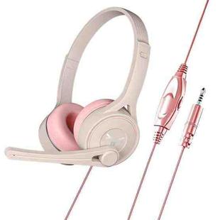 SOYTO SY-G30 Wired Noise Cancelling Ergonomic Gaming Headset, Interface:3.5mm(Grey Pink)