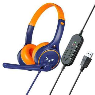 SOYTO SY-G30 Wired Noise Cancelling Ergonomic Gaming Headset, Interface:USB(Blue Orange)