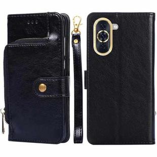 For Huawei nova 10 Zipper Bag Leather Phone Case(Black)