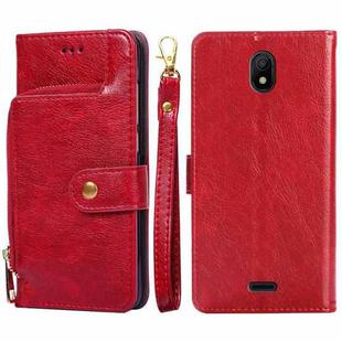 For Nokia C100 Zipper Bag Leather Phone Case(Red)