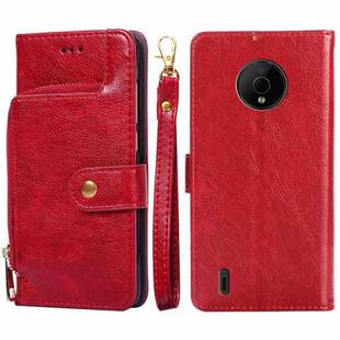 For Nokia C200 Zipper Bag Leather Phone Case(Red)
