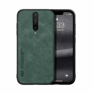 For Xiaomi Redmi K30 Skin Feel Magnetic Leather Back Phone Case(Green)