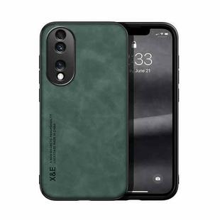 For Honor 70 Pro Skin Feel Magnetic Leather Back Phone Case(Green)