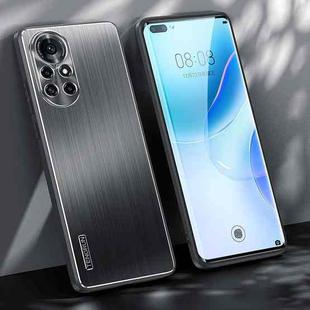 For Huawei nova 8 Pro 5G Brushed Texture Shockproof Phone Case(Black)