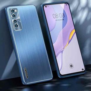 For Huawei nova 7 5G Brushed Texture Shockproof Phone Case(Navy Blue)