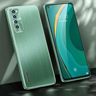 For Huawei nova 7 5G Brushed Texture Shockproof Phone Case(Matcha Green)