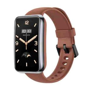For Xiaomi Mi Band 7 Pro Solid Color TPU Watch Band(Brown)