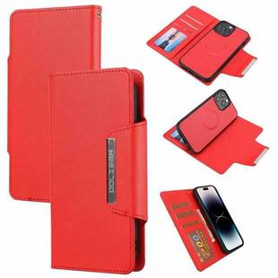 For iPhone 14 Pro Max Separable Magnetic Leather Case (Red)