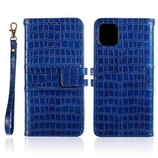 For iPhone 14 Pro Max Crocodile Texture Leather Phone Case (Blue)