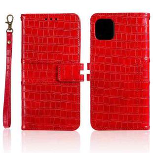 For iPhone 14 Pro Max Crocodile Texture Leather Phone Case (Red)