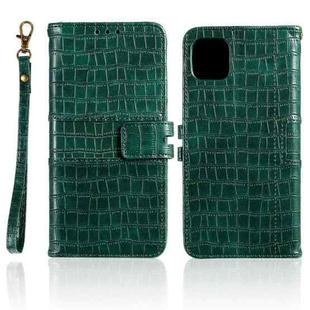 For iPhone 14 Plus Crocodile Texture Leather Phone Case (Green)