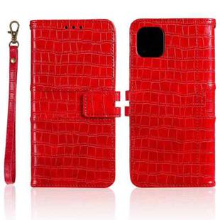 For iPhone 14 Plus Crocodile Texture Leather Phone Case (Red)