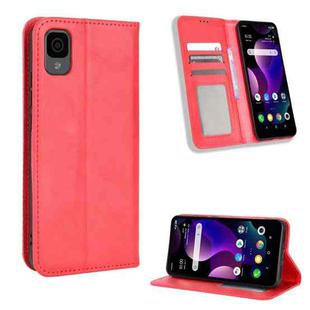 For TCL 30Z Magnetic Buckle Retro Texture Leather Phone Case(Red)