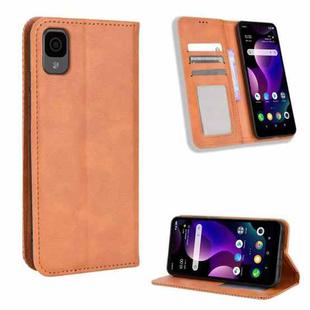 For TCL 30Z Magnetic Buckle Retro Texture Leather Phone Case(Brown)