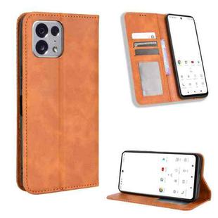 For TONE E22 Magnetic Buckle Retro Texture Leather Phone Case(Brown)