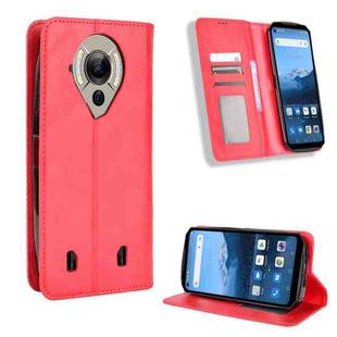 For Oukitel WP16 Magnetic Buckle Retro Texture Leather Phone Case(Red)
