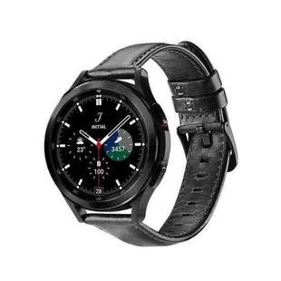DUX DUCIS 22mm Genuine Leather Watch Band For Samsung Galaxy/Huawei/Honor/Xiaomi Watch(Black)
