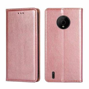 For Nokia C200 Gloss Oil Solid Color Magnetic Flip Leather Phone Case(Rose Gold)