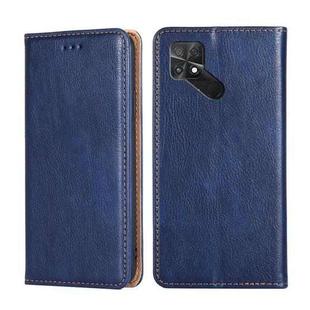 For Xiaomi Poco C40 Gloss Oil Solid Color Magnetic Flip Leather Phone Case(Blue)