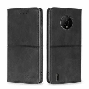 For Nokia C200 Cow Texture Magnetic Horizontal Flip Leather Phone Case(Black)