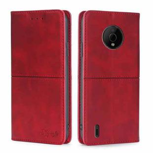 For Nokia C200 Cow Texture Magnetic Horizontal Flip Leather Phone Case(Red)