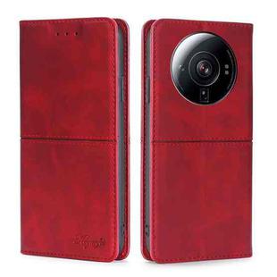 For Xiaomi 12S Ultra Cow Texture Magnetic Horizontal Flip Leather Phone Case(Red)