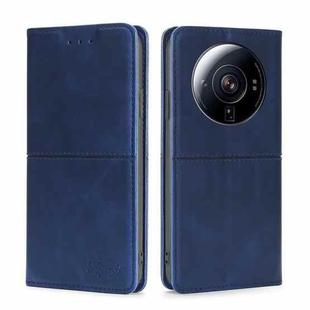 For Xiaomi 12S Ultra Cow Texture Magnetic Horizontal Flip Leather Phone Case(Blue)